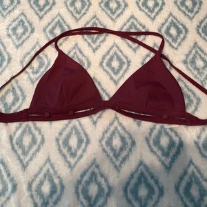 maroon bikini top